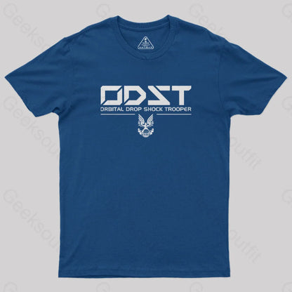 Odst White Classic Geek T-Shirt Navy / S