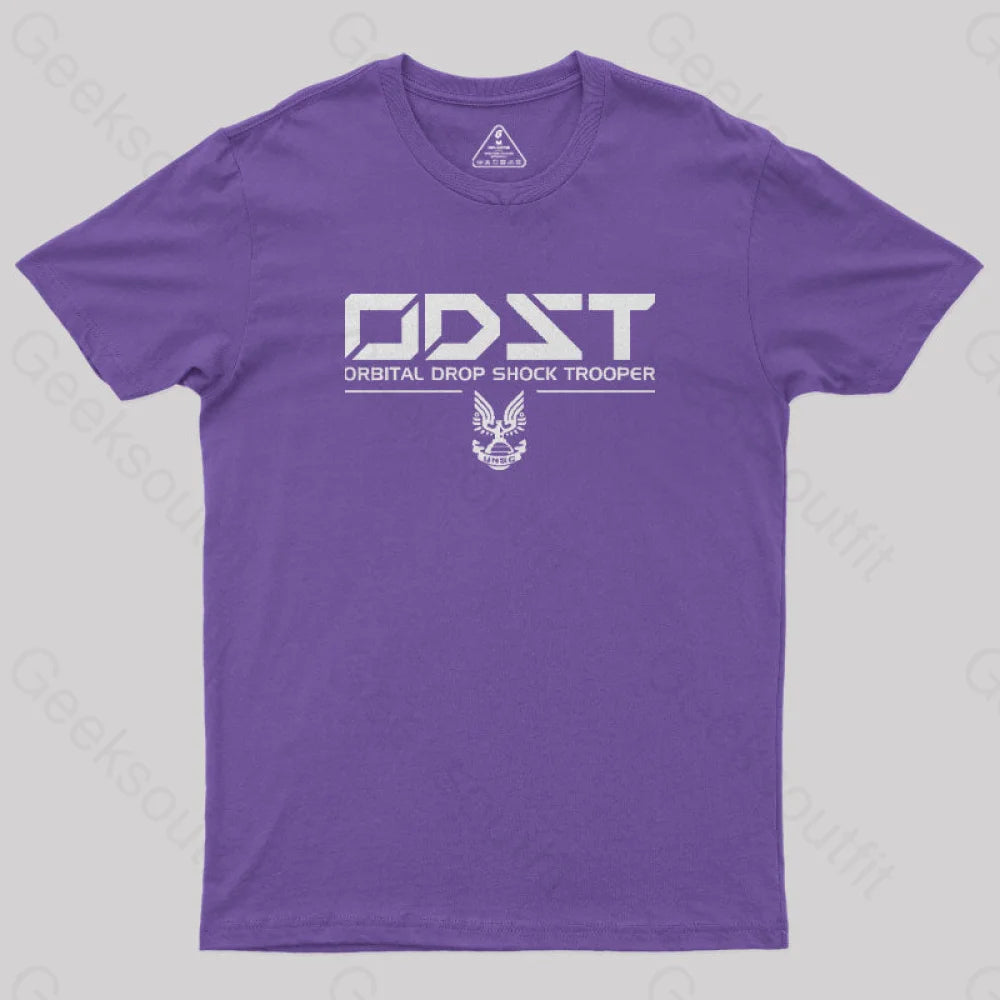 Odst White Classic Geek T-Shirt Purple / S