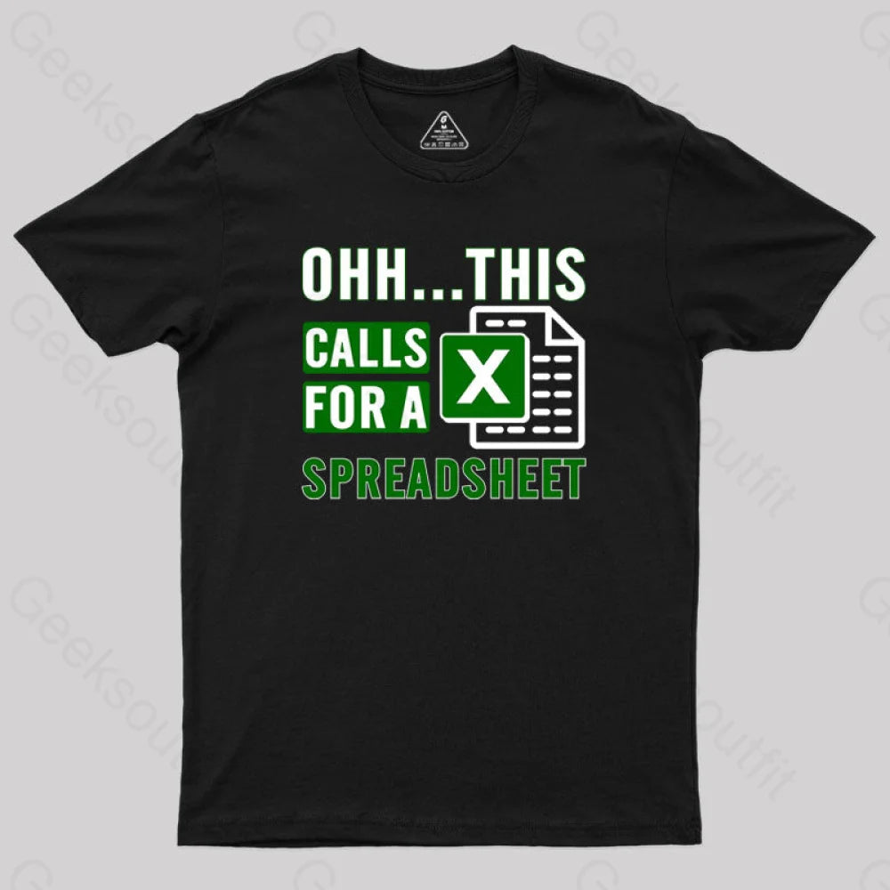 Office Software Geek T-Shirt Black / S