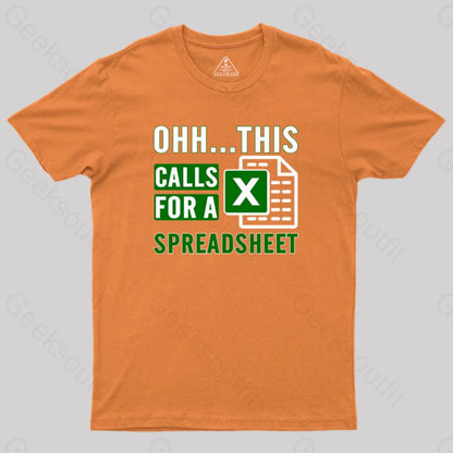 Office Software Geek T-Shirt Orange / S