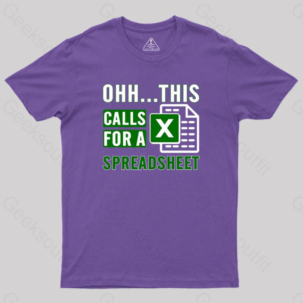 Office Software Geek T-Shirt Purple / S