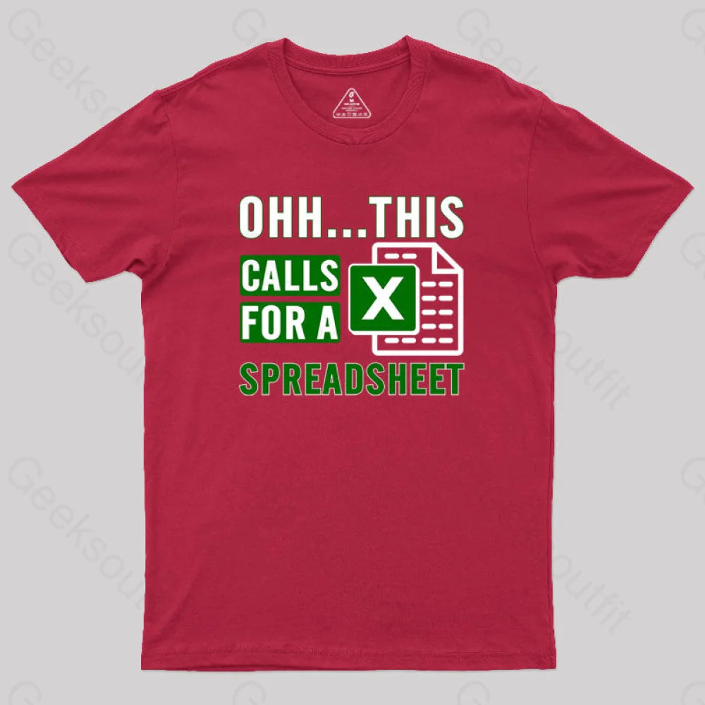 Office Software Geek T-Shirt Red / S