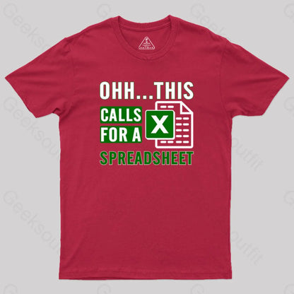 Office Software Geek T-Shirt Red / S