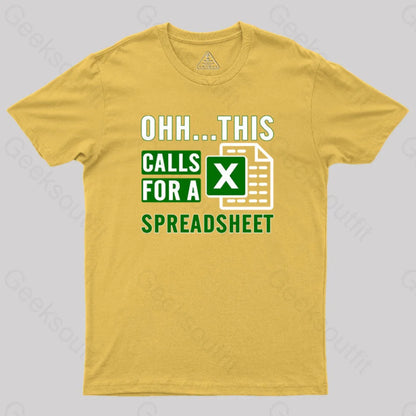 Office Software Geek T-Shirt Yellow / S