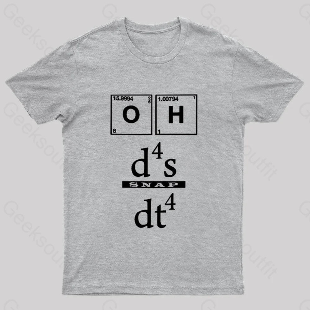 Oh Snap Nerd T-Shirt Grey / S