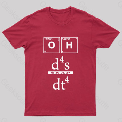 Oh Snap Nerd T-Shirt Red / S