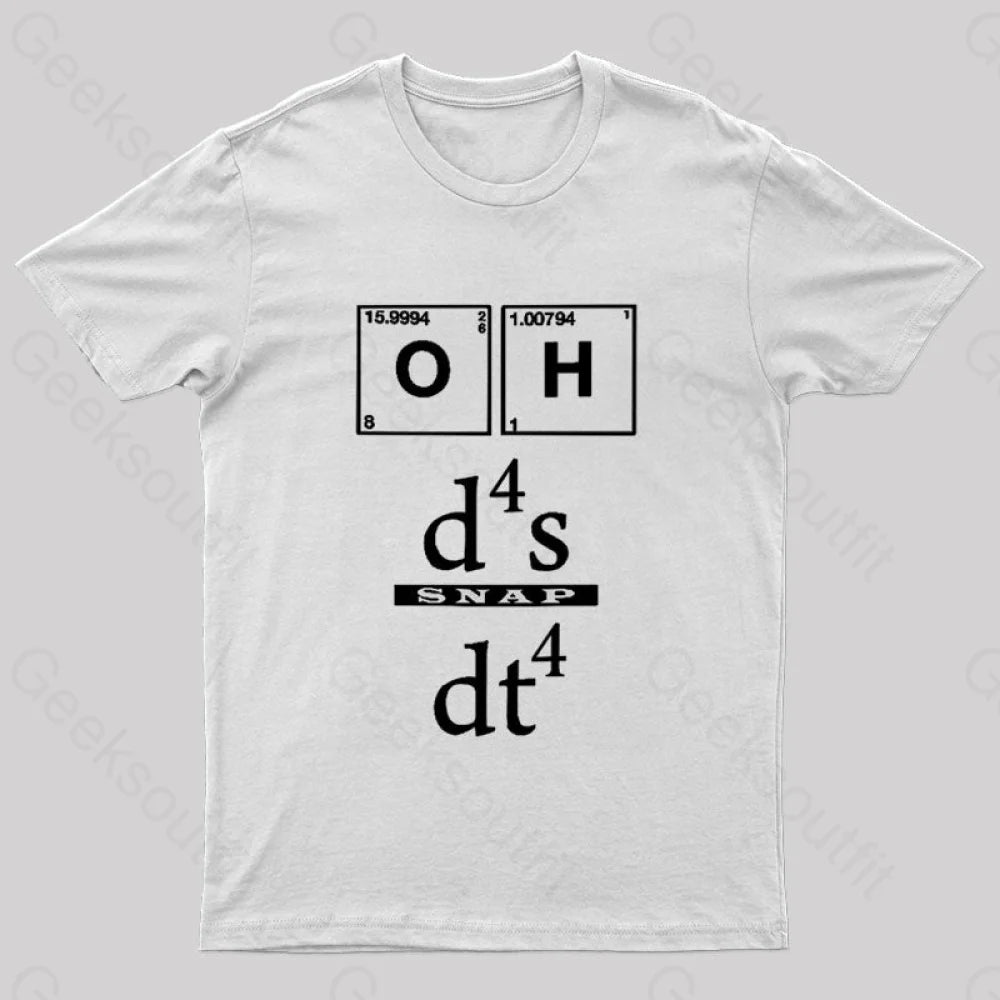 Oh Snap Nerd T-Shirt White / S