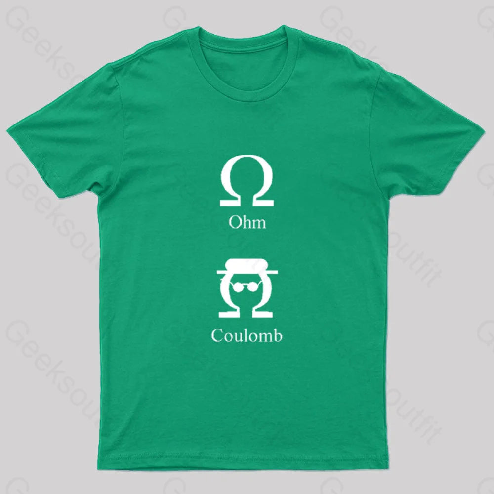 Ohm Coulomb Geek T-Shirt Green / S