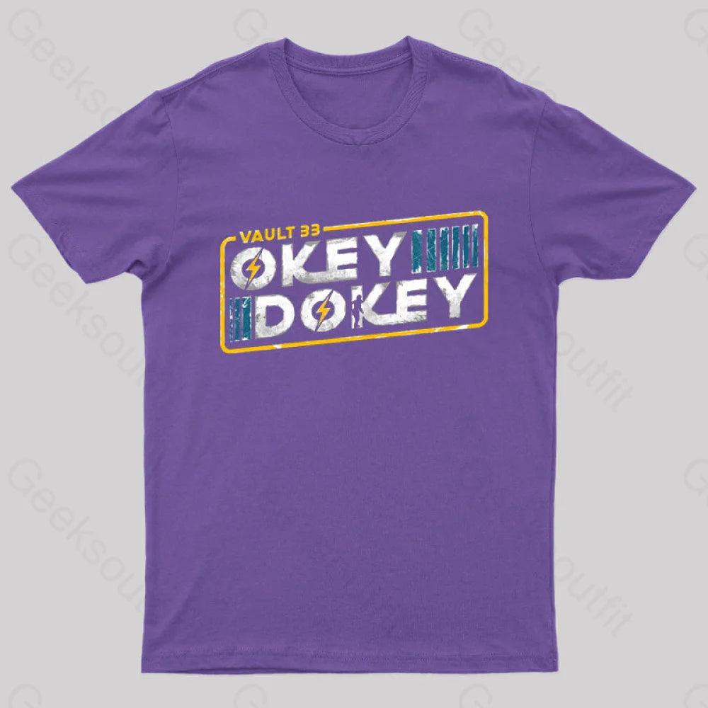 Okey Dokey Vault 33 Geek T-Shirt Purple / S