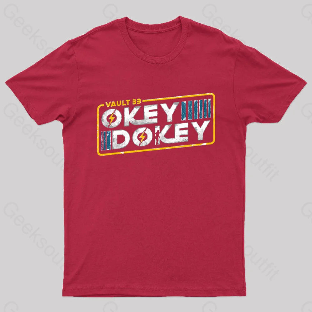 Okey Dokey Vault 33 Geek T-Shirt Red / S