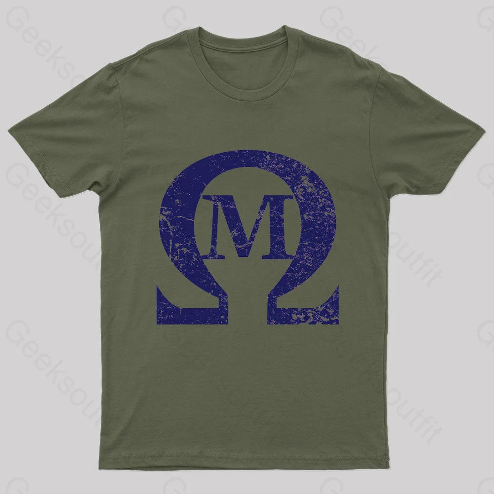 Omega Mu Nerd T-Shirt Army Green / S