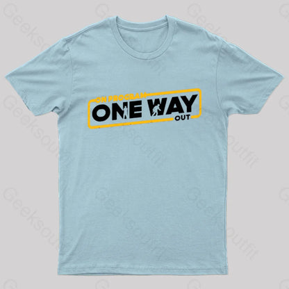 On Program: One Way Out Nerd T-Shirt Light Blue / S