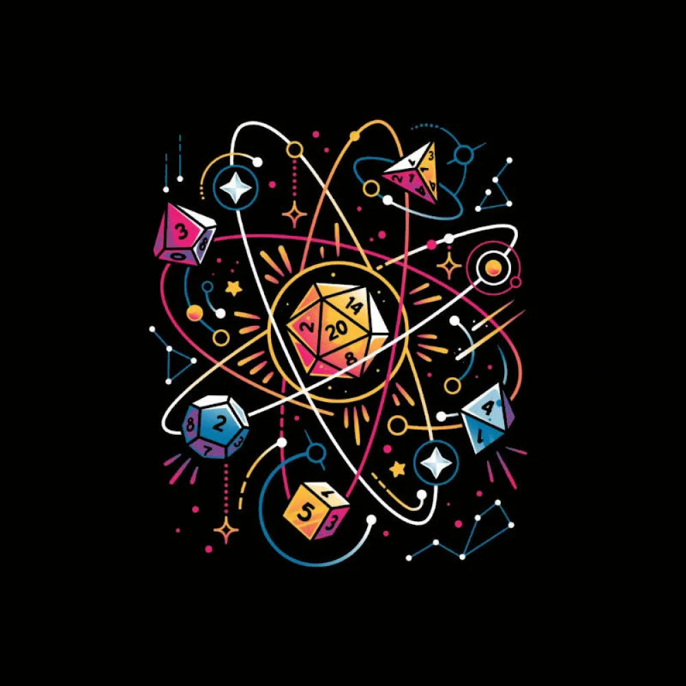 Orbital Atomic Dice Geek T-Shirt