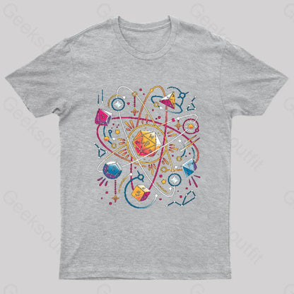 Orbital Atomic Dice Geek T-Shirt Grey / S