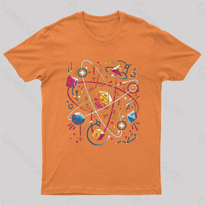 Orbital Atomic Dice Geek T-Shirt Orange / S