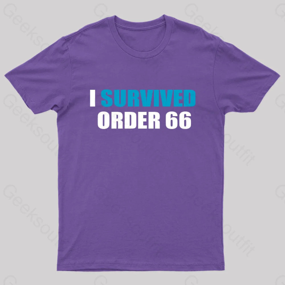 Order 66 Blue #2 T-Shirt Purple / S