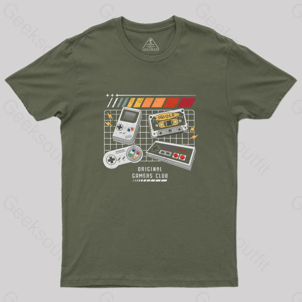 Original Gamers Club Geek T-Shirt Army Green / S