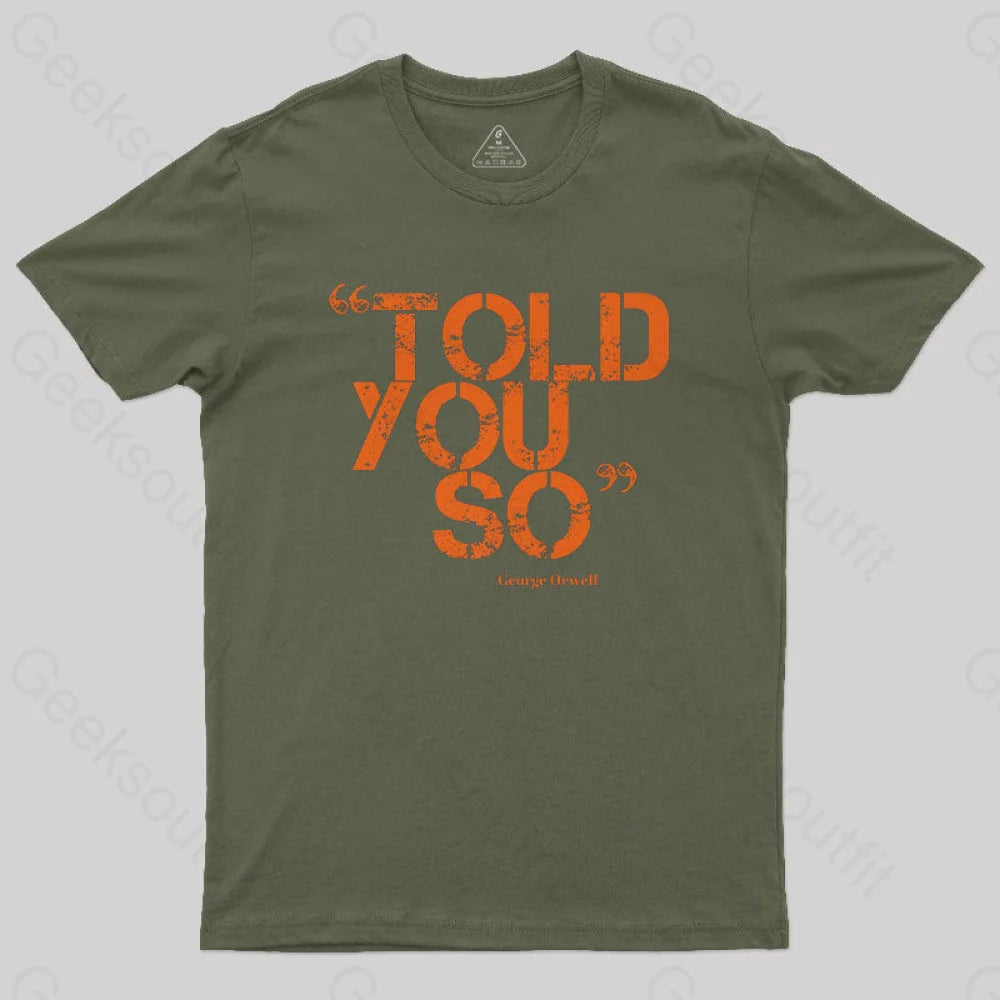 Orwell Orange Nerd T-Shirt Army Green / S