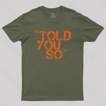 Orwell Orange Nerd T-Shirt Army Green / S