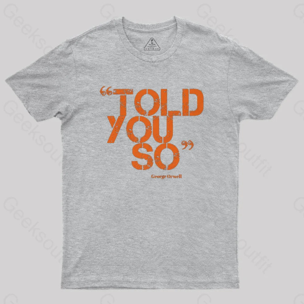 Orwell Orange Nerd T-Shirt Grey / S