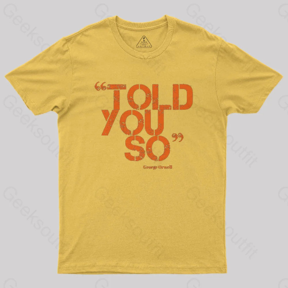 Orwell Orange Nerd T-Shirt Yellow / S