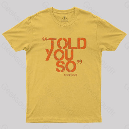 Orwell Orange Nerd T-Shirt Yellow / S