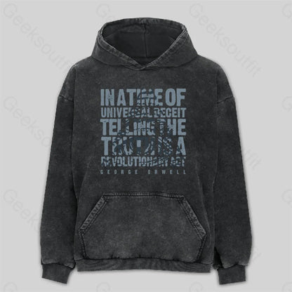 Orwellian Truth Washed Hoodie M