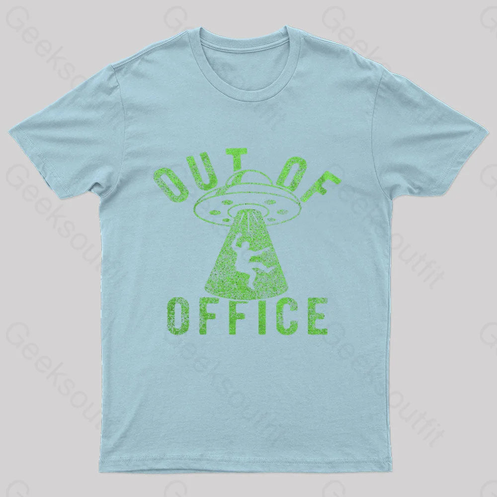 Out Of Office Geek T-Shirt Light Blue / S