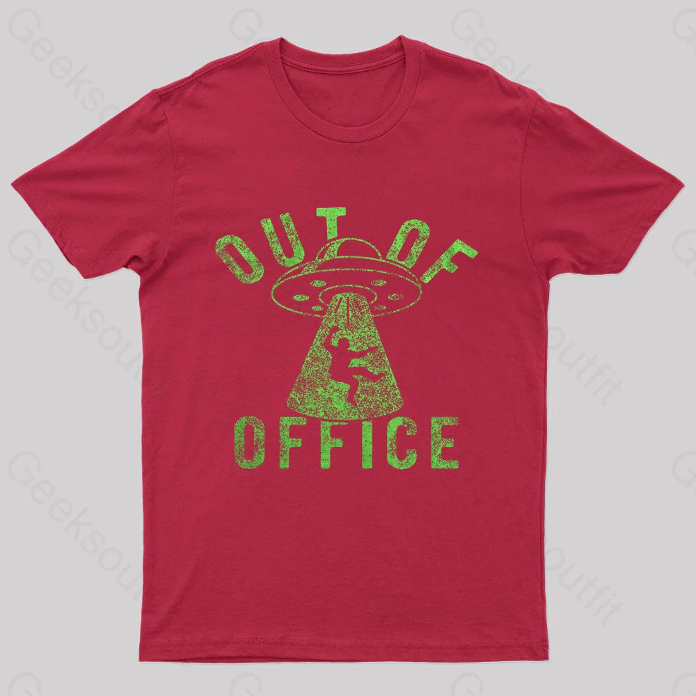 Out Of Office Geek T-Shirt Red / S