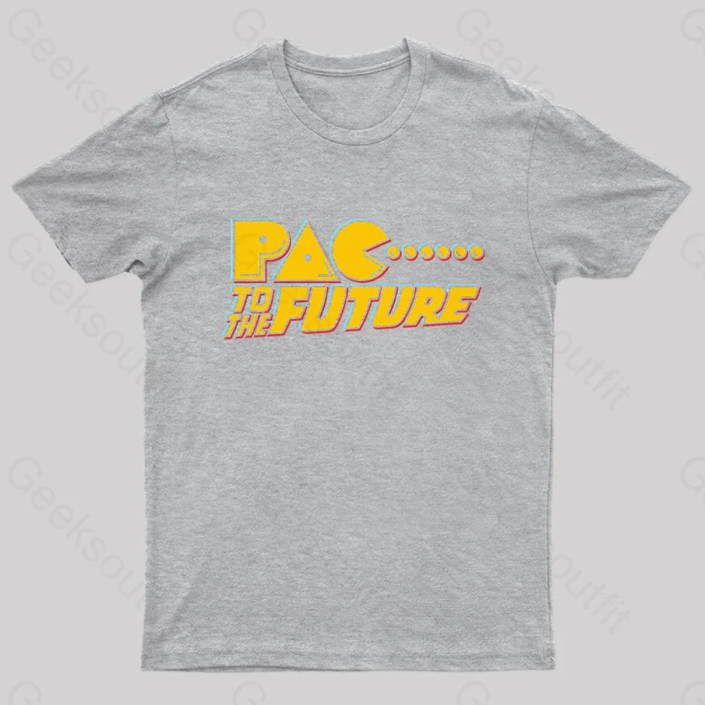 Pac To The Future Geek T-Shirt Grey / S