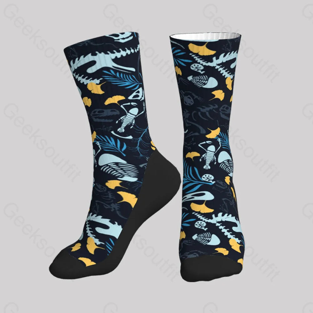 Paleontological Fossils Men’s Socks