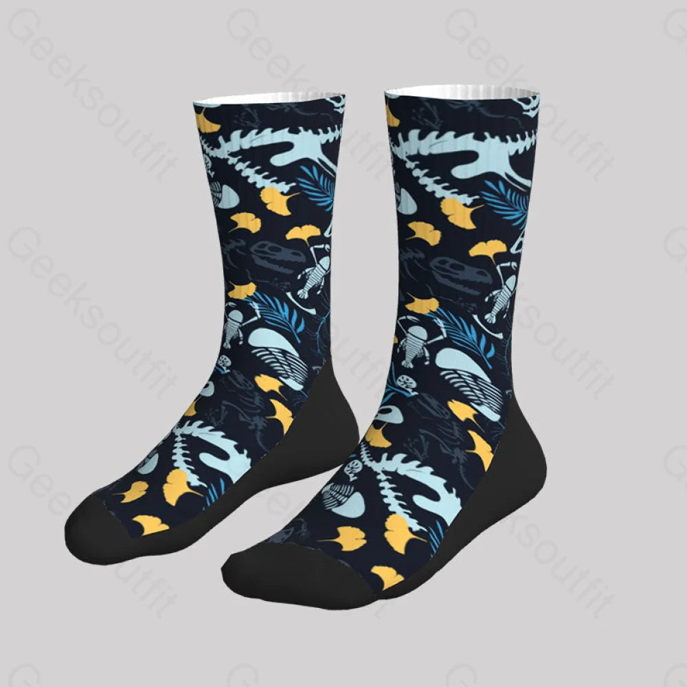 Paleontological Fossils Men’s Socks Sks107