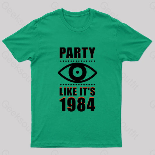 Party Like It’s 1984 Geek T-Shirt Green / S