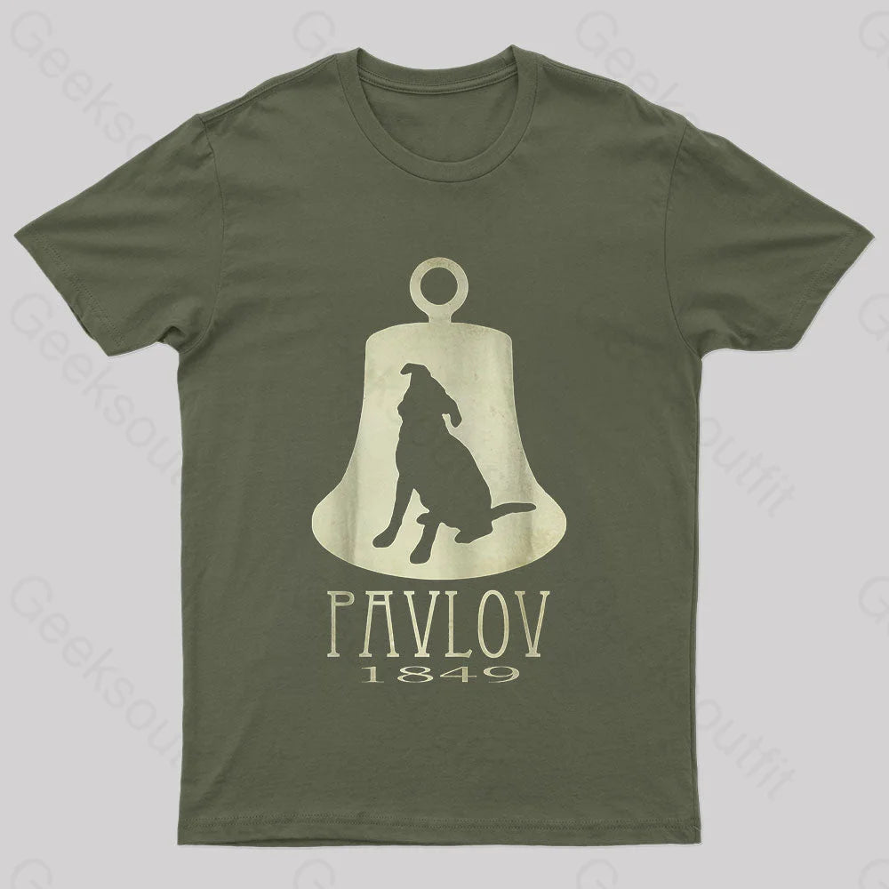 Pavlov’s Dog Geek T-Shirt Army Green / S