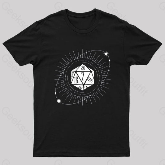 Pen And Paper Space Dice T-Shirt Black / S