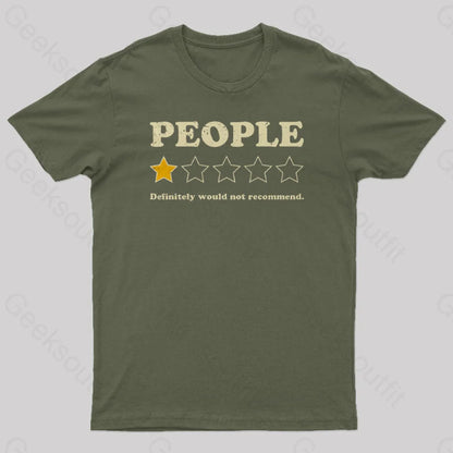 People Rating Nerd T-Shirt Army Green / S