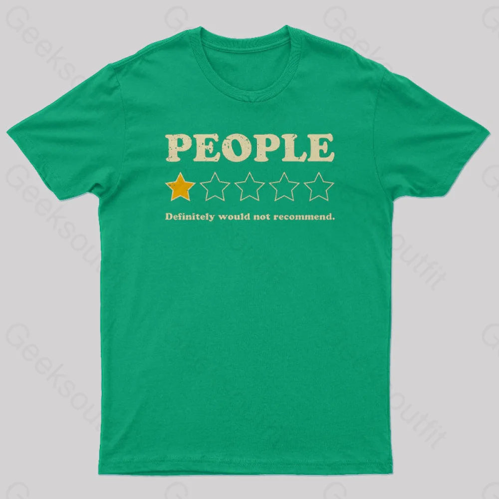 People Rating Nerd T-Shirt Green / S