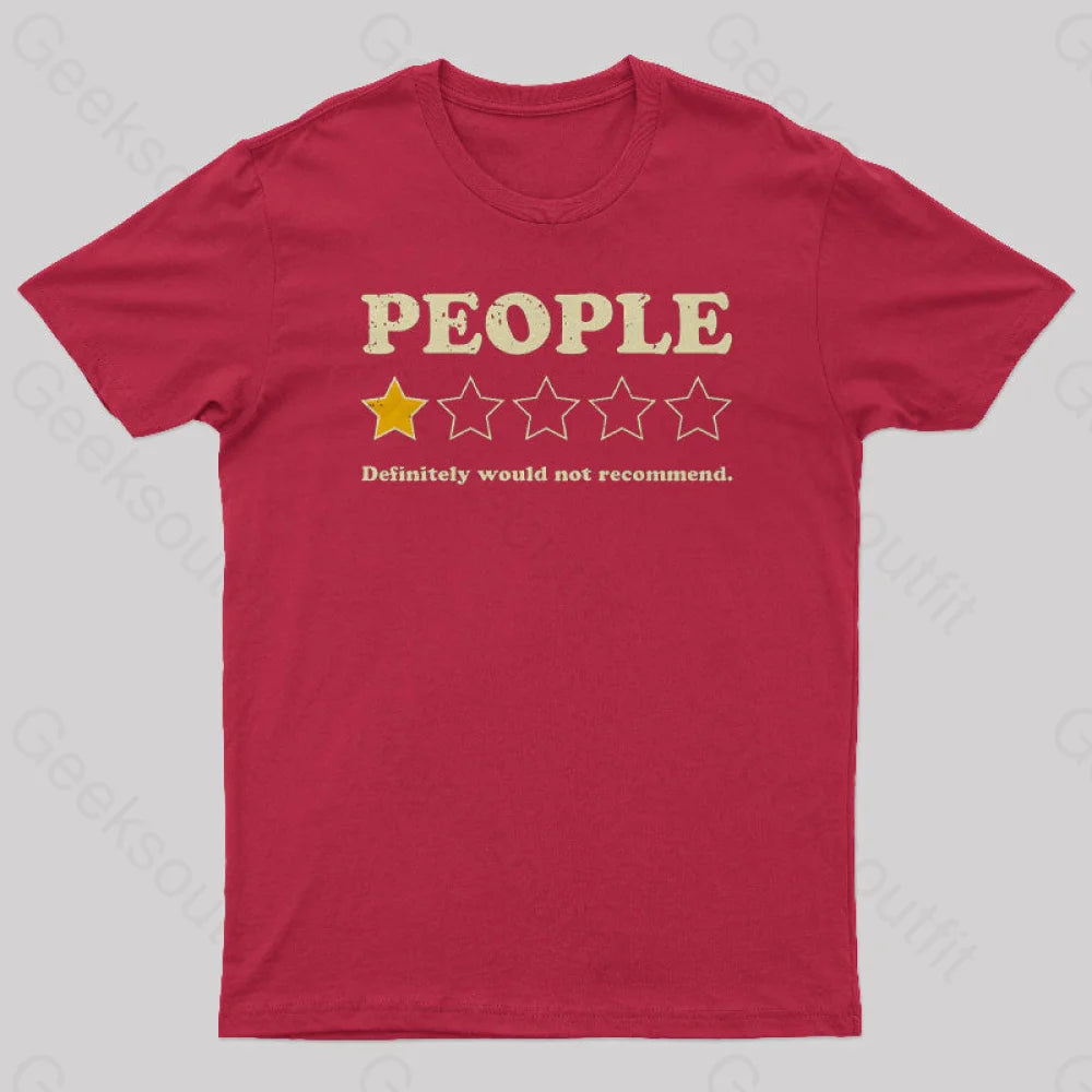 People Rating Nerd T-Shirt Red / S