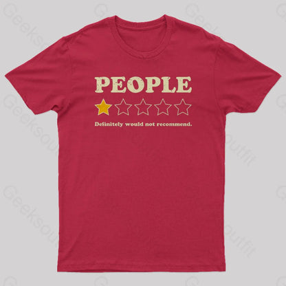 People Rating Nerd T-Shirt Red / S