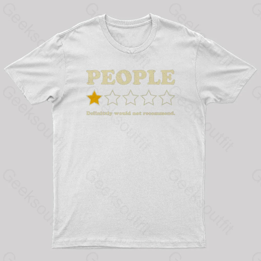 People Rating Nerd T-Shirt White / S