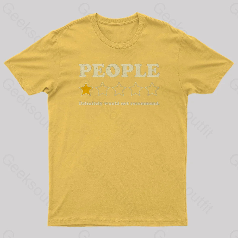 People Rating Nerd T-Shirt Yellow / S