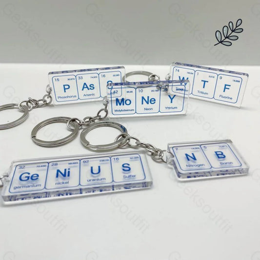 Periodic Table Of The Chemical Elements Keychain