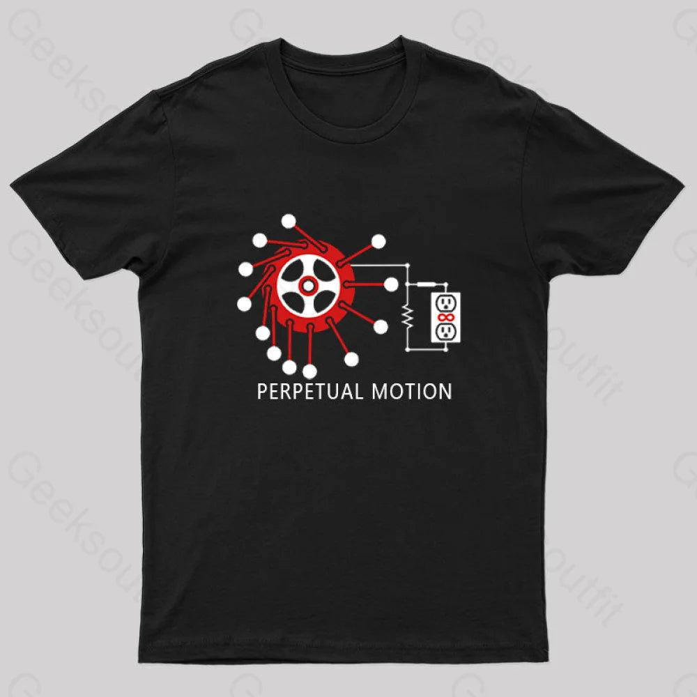 Perpetual Motion Geek T-Shirt Black / S