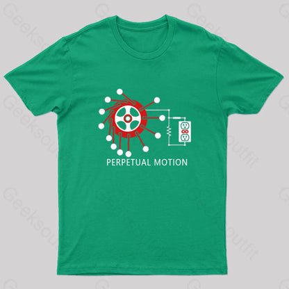 Perpetual Motion Geek T-Shirt Green / S