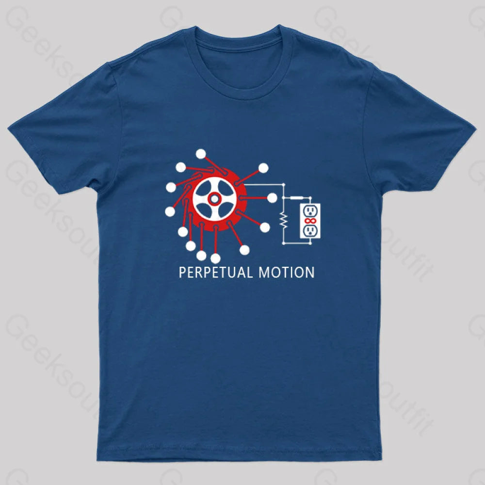 Perpetual Motion Geek T-Shirt Navy / S