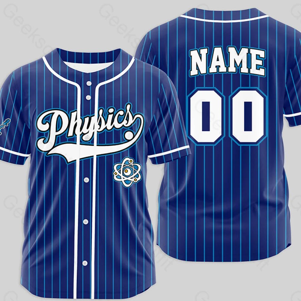 Personalized Physics Side Baseball Jersey Xs / 02