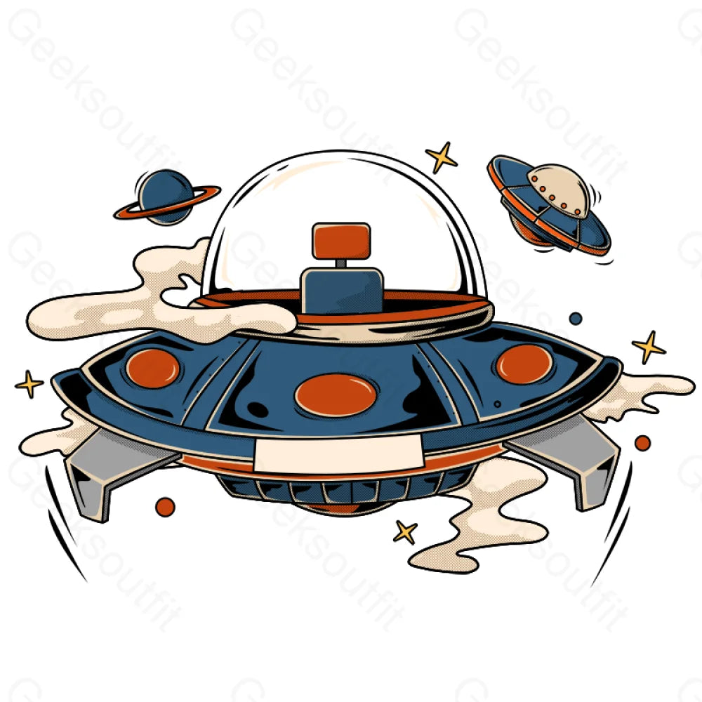 Personalized Ufo Space Travelling Keychain One / Yes