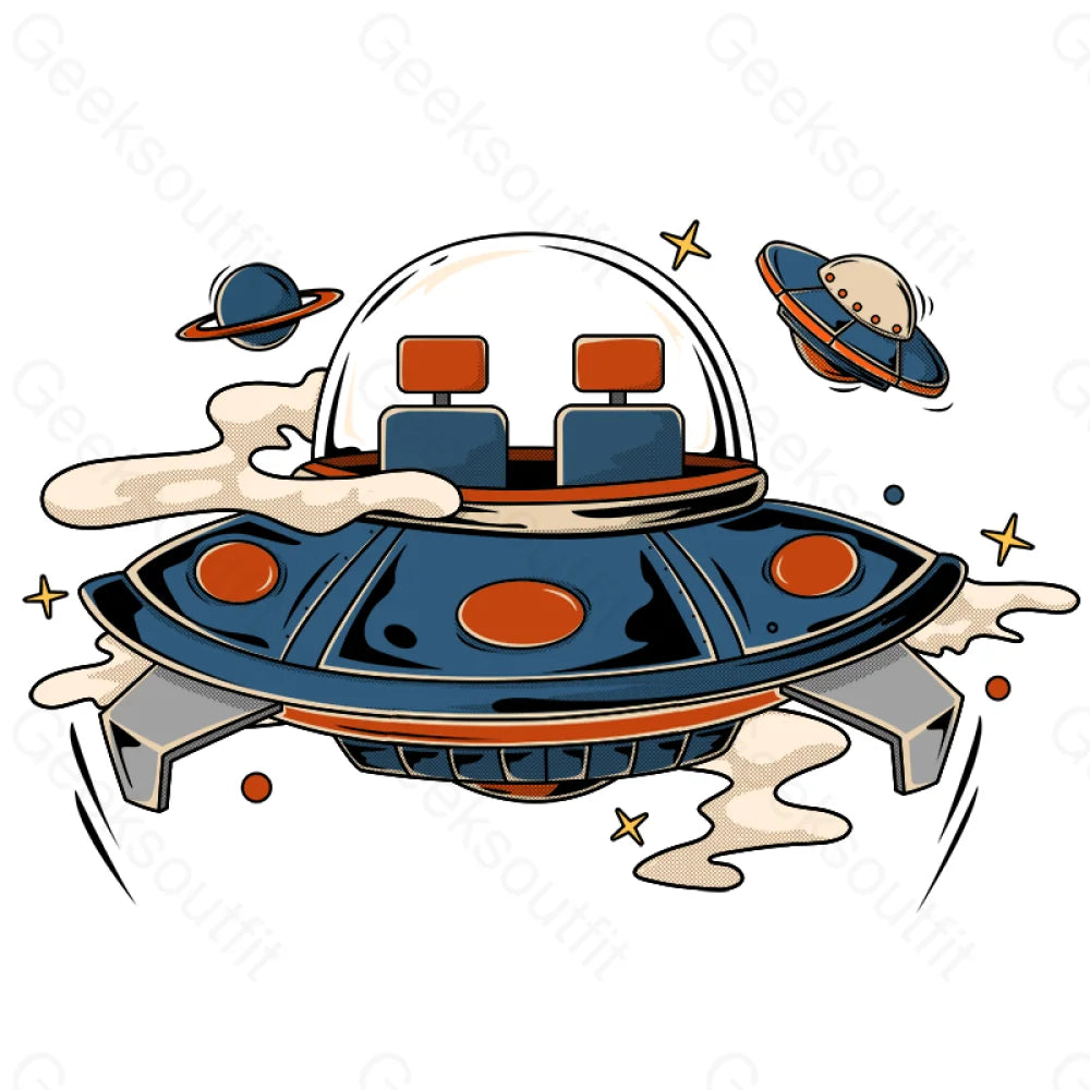 Personalized Ufo Space Travelling Keychain Two / No