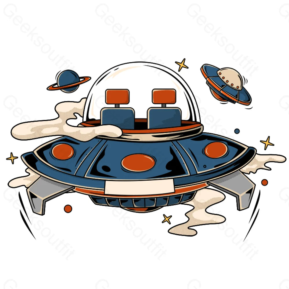 Personalized Ufo Space Travelling Keychain Two / Yes