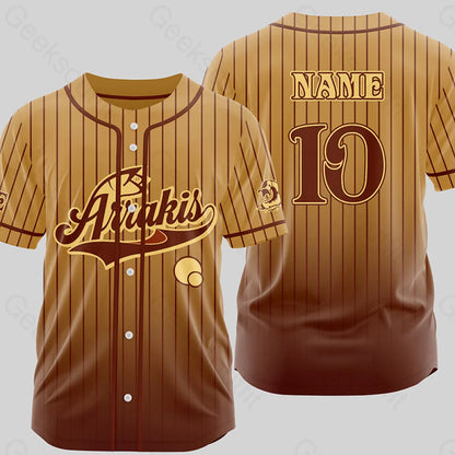 Personalized Visit Arrakis Baseball Jersey Xs